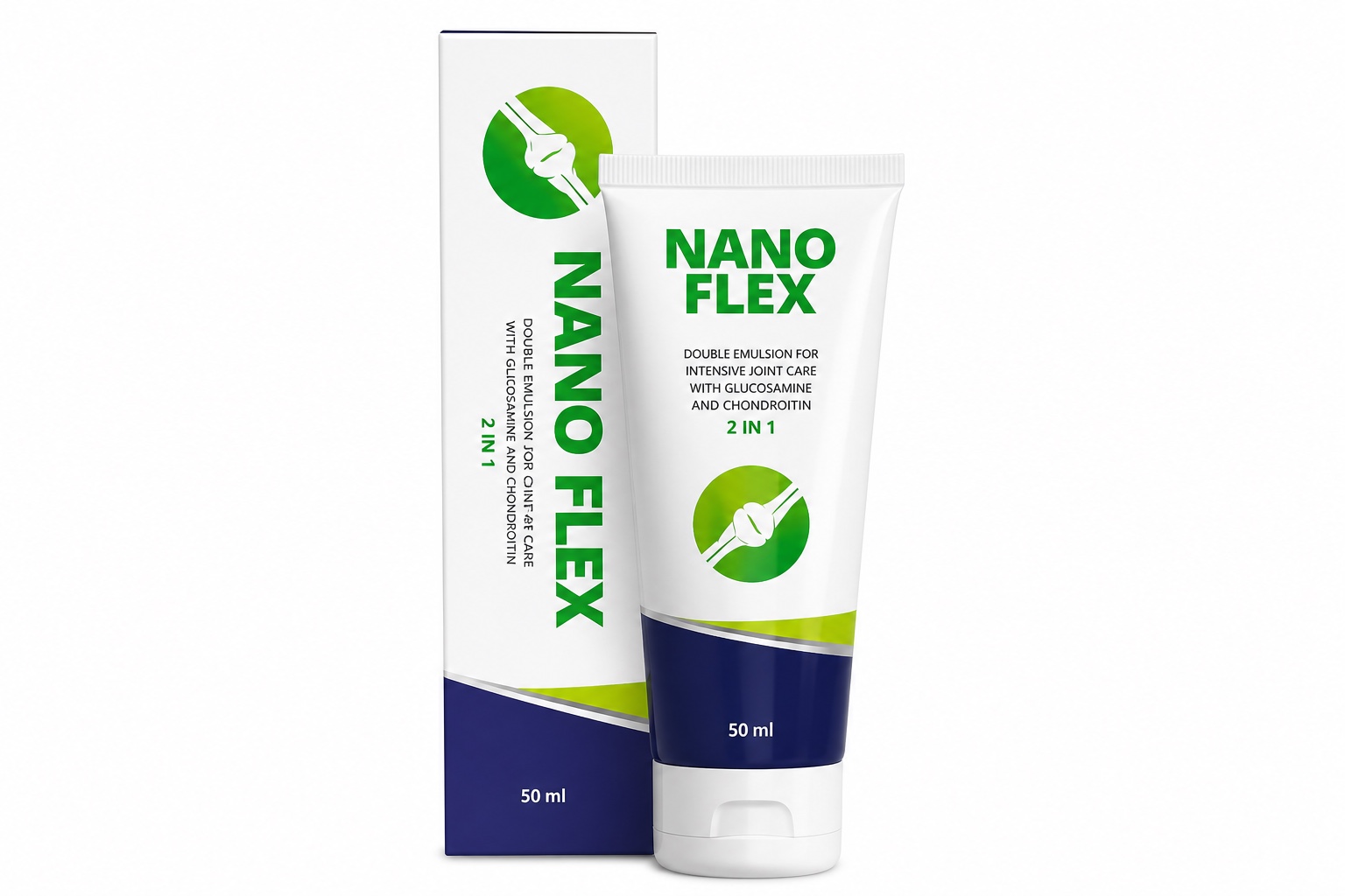 NanoFlex fehér tubus és fehér karton, 2 in 1, 50 ml